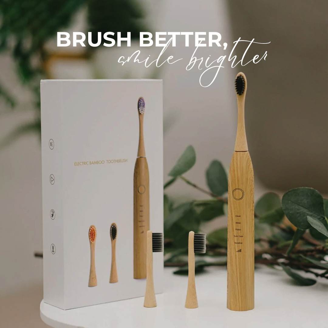 Jourenwi™️ ADULTS Electric Bamboo Toothbrush | Free Whitening charcoal + Free delivery