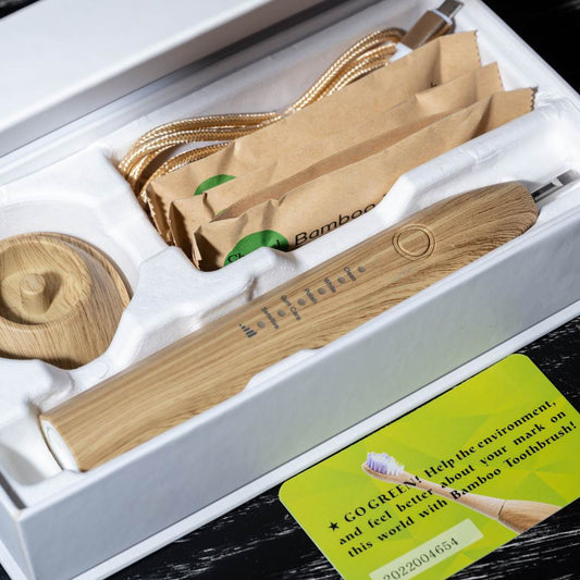 Jourenwi™️ ADULTS Electric Bamboo Toothbrush | Free Whitening charcoal + Free delivery