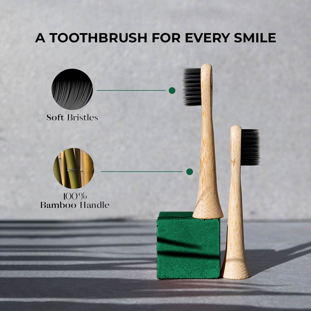 Jourenwi™️ ADULTS Electric Bamboo Toothbrush | Free Whitening charcoal + Free delivery