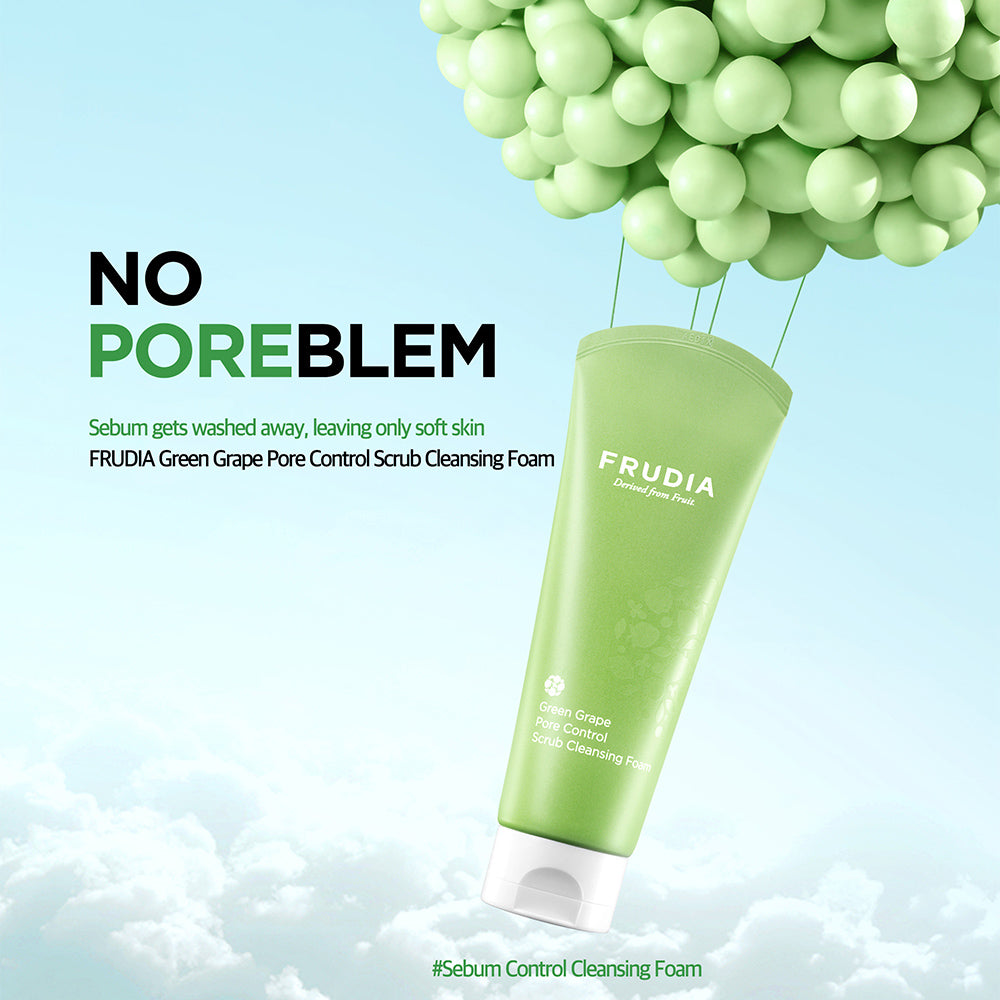FRUDIA â Green Grape Pore Control Scrub Cleansing Foam 145ml
